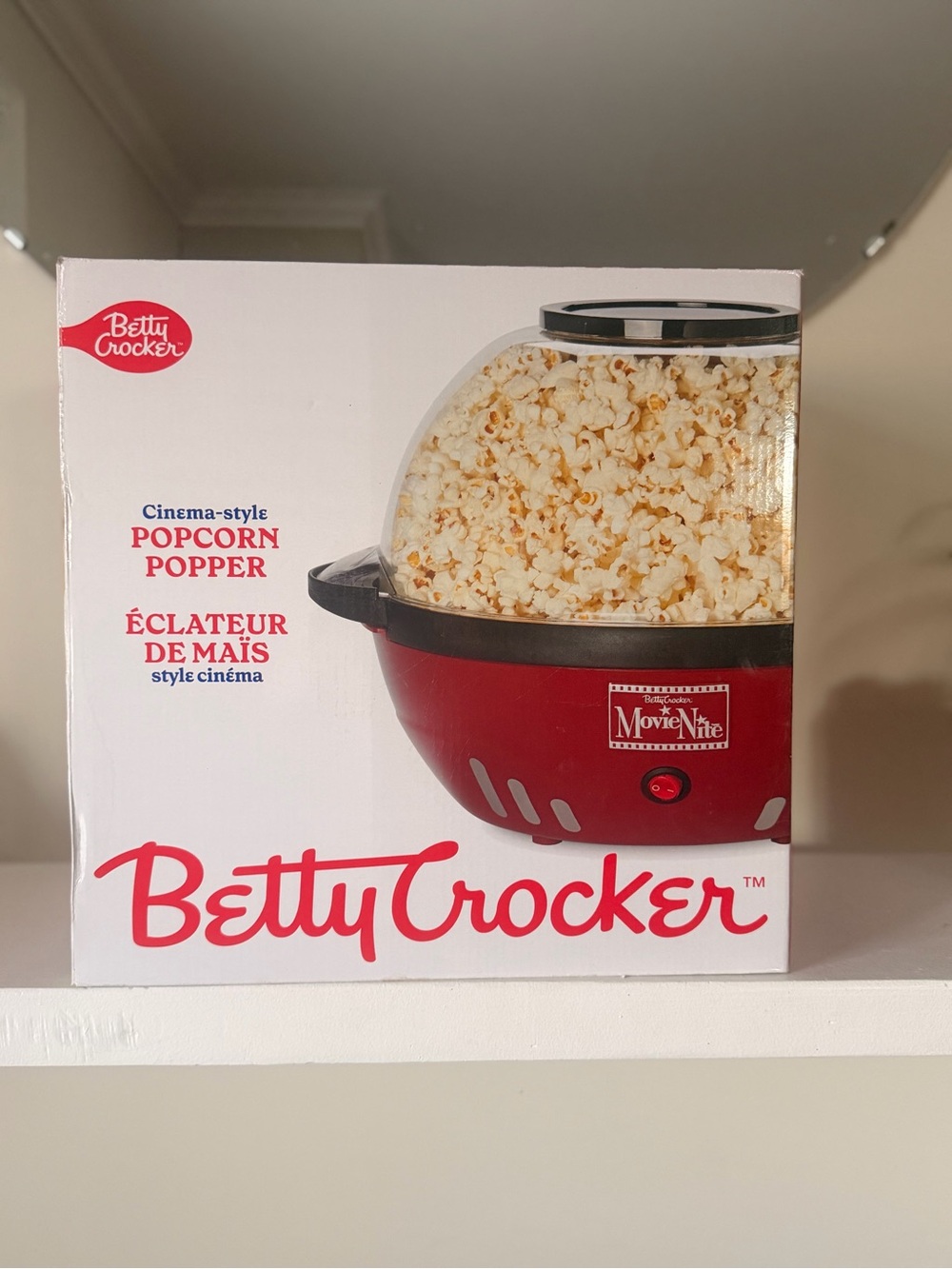Betty Crocker Red Cinema-Style Popcorn Popper (NEW) 🍿